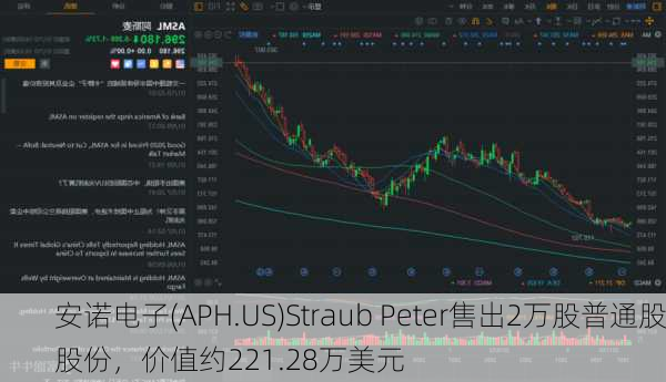 安诺电子(APH.US)Straub Peter售出2万股普通股股份，价值约221.28万美元