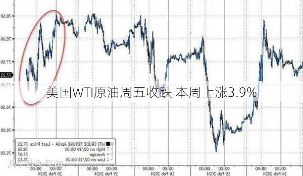 美国WTI原油周五收跌 本周上涨3.9%