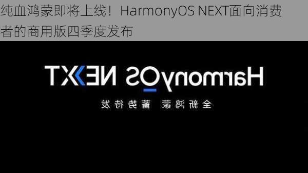 纯血鸿蒙即将上线！HarmonyOS NEXT面向消费者的商用版四季度发布