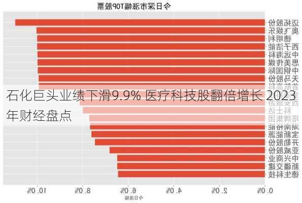 石化巨头业绩下滑9.9% 医疗科技股翻倍增长 2023年财经盘点