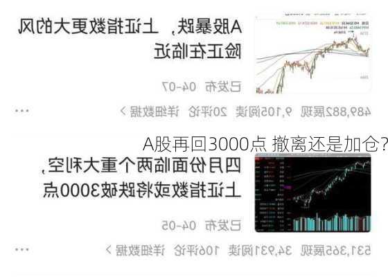 A股再回3000点 撤离还是加仓？