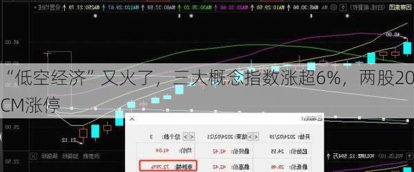 “低空经济”又火了，三大概念指数涨超6%，两股20CM涨停