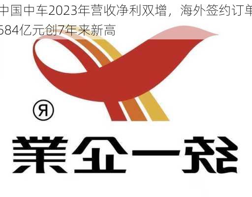 中国中车2023年营收净利双增，海外签约订单584亿元创7年来新高