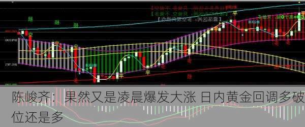 陈峻齐：果然又是凌晨爆发大涨 日内黄金回调多破位还是多