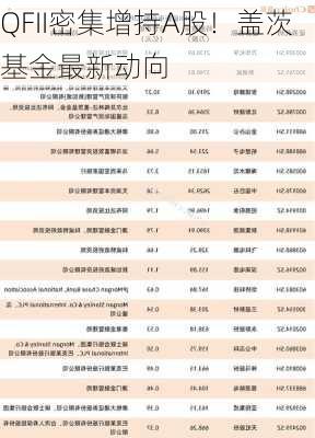 QFII密集增持A股！盖茨基金最新动向