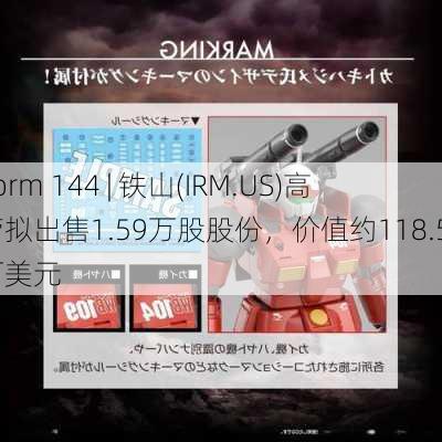 Form 144 | 铁山(IRM.US)高管拟出售1.59万股股份，价值约118.57万美元