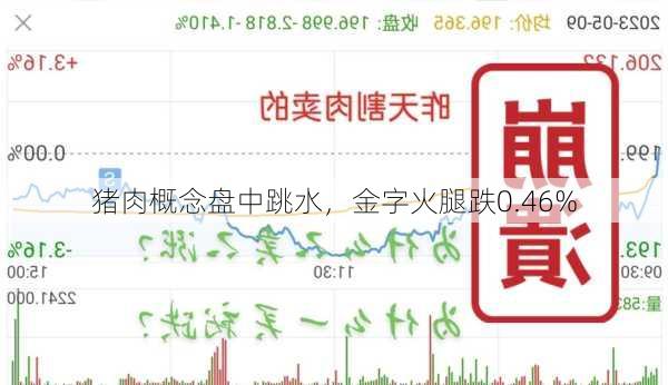 猪肉概念盘中跳水，金字火腿跌0.46%