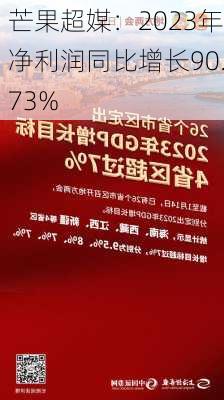 芒果超媒：2023年净利润同比增长90.73%