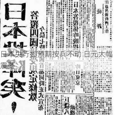 日本央行如预期按兵不动 日元大幅震荡