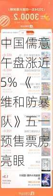 中国儒意午盘涨近5% 《维和防暴队》五一预售票房亮眼