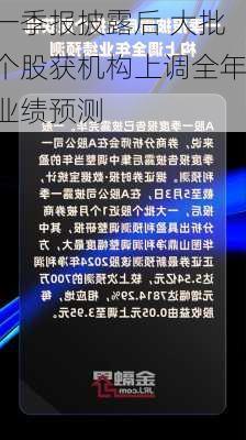 一季报披露后 大批个股获机构上调全年业绩预测