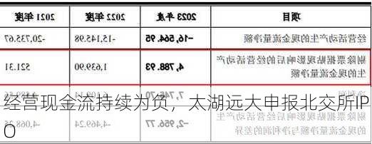 经营现金流持续为负，太湖远大申报北交所IPO