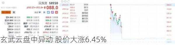 玄武云盘中异动 股价大涨6.45%