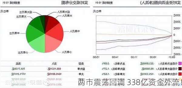 两市震荡回调 338亿资金外流！