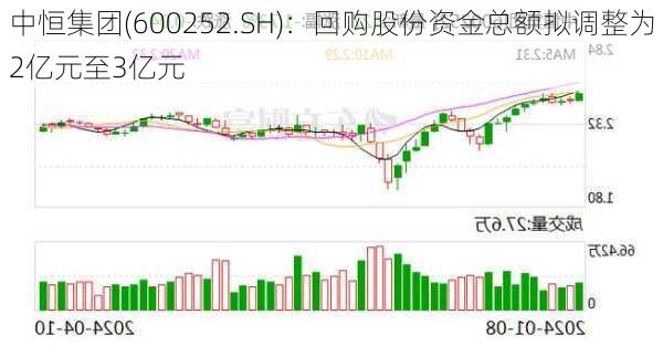 中恒集团(600252.SH)：回购股份资金总额拟调整为2亿元至3亿元