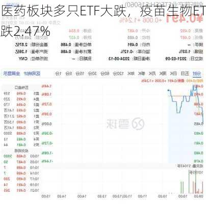 医药板块多只ETF大跌，疫苗生物ETF跌2.47%