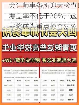 会计师事务所迎大检查！覆盖率不低于20%，这些将成为重点检查对象