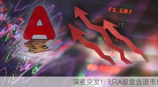 深夜突发！3只A股宣告退市！