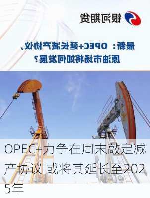 OPEC+力争在周末敲定减产协议 或将其延长至2025年