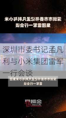 深圳市委书记孟凡利与小米集团雷军一行会谈