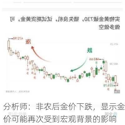 分析师：非农后金价下跌，显示金价可能再次受到宏观背景的影响