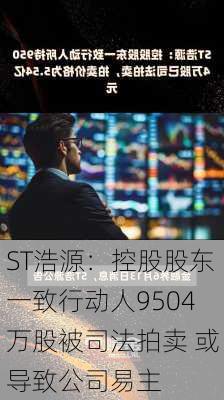 ST浩源：控股股东一致行动人9504万股被司法拍卖 或导致公司易主