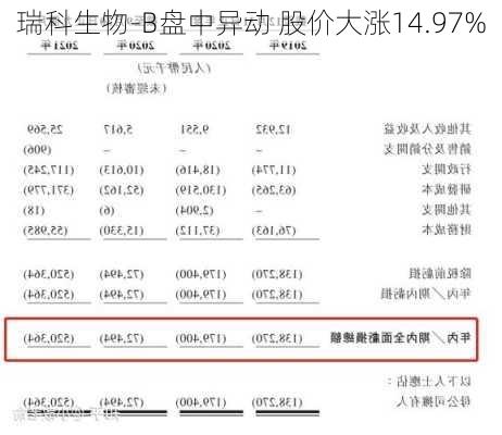 瑞科生物-B盘中异动 股价大涨14.97%