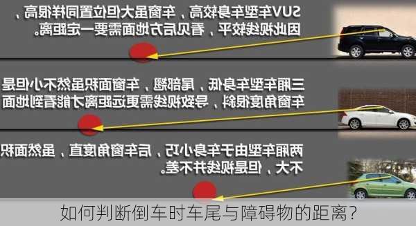 如何判断倒车时车尾与障碍物的距离？