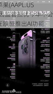 苹果(AAPL.US)因监管担忧今年不会在欧盟推出AI功能