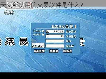 天交所使用的交易软件是什么？