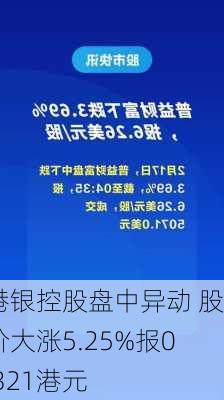 港银控股盘中异动 股价大涨5.25%报0.321港元