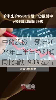 中储股份：预计2024年上半年净利润同比增加90%左右