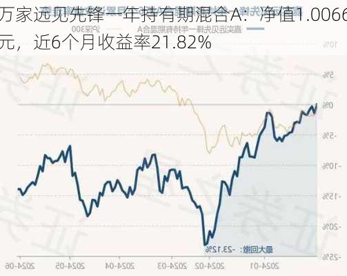 万家远见先锋一年持有期混合A：净值1.0066元，近6个月收益率21.82%