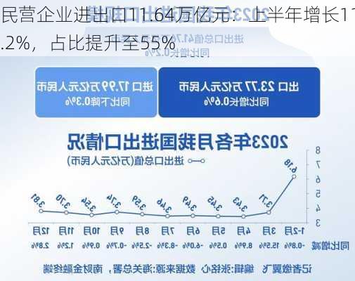 民营企业进出口11.64万亿元：上半年增长11.2%，占比提升至55%