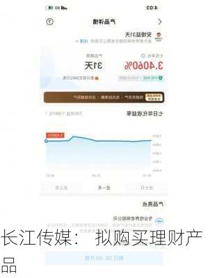 长江传媒： 拟购买理财产品