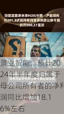 景业智能：预计2024年半年度归属于母公司所有者的净利润同比增加18.16%左右