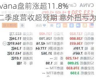 Carvana盘前涨超11.8% 第二季度营收超预期 意外扭亏为盈