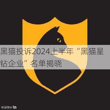 黑猫投诉2024上半年“黑猫星钻企业”名单揭晓