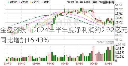 金盘科技：2024年半年度净利润约2.22亿元 同比增加16.43%