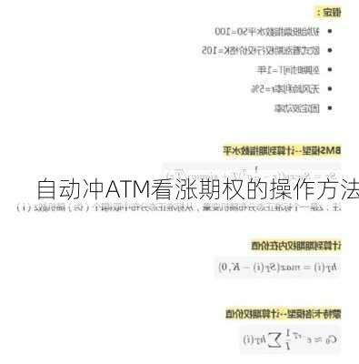 自动冲ATM看涨期权的操作方法