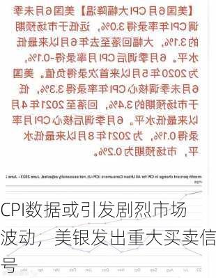 CPI数据或引发剧烈市场波动，美银发出重大买卖信号