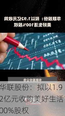 华联股份：拟以1.92亿元收购美好生活100%股权