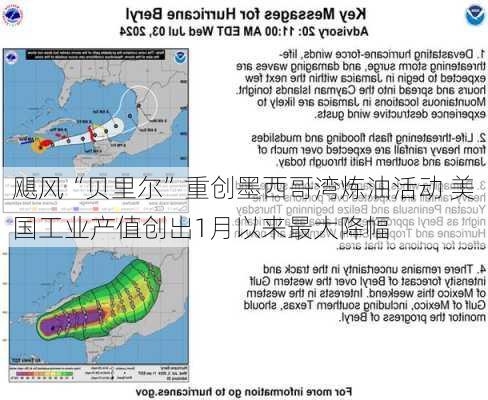 飓风“贝里尔”重创墨西哥湾炼油活动 美国工业产值创出1月以来最大降幅