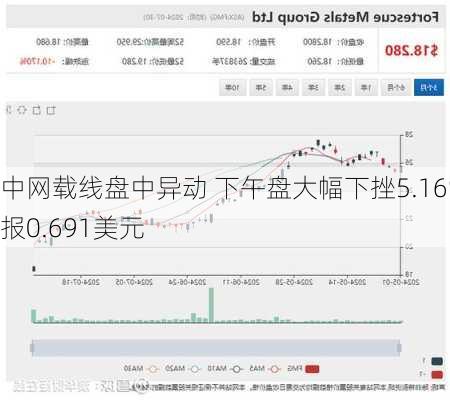 中网载线盘中异动 下午盘大幅下挫5.16%报0.691美元