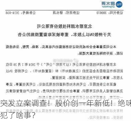 突发立案调查！股价创一年新低！绝味犯了啥事？