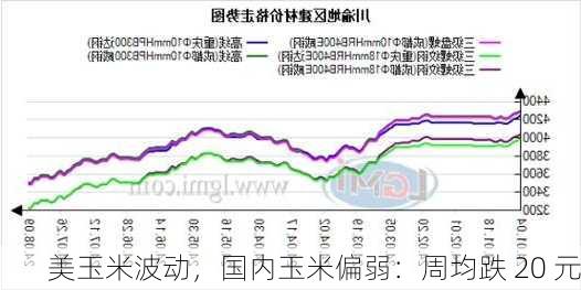 美玉米波动，国内玉米偏弱：周均跌 20 元