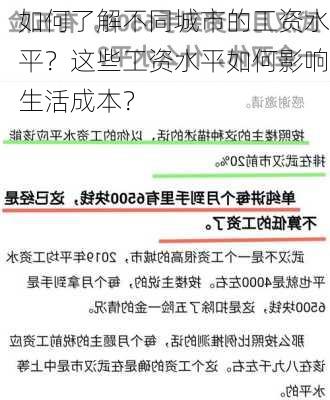 如何了解不同城市的工资水平？这些工资水平如何影响生活成本？