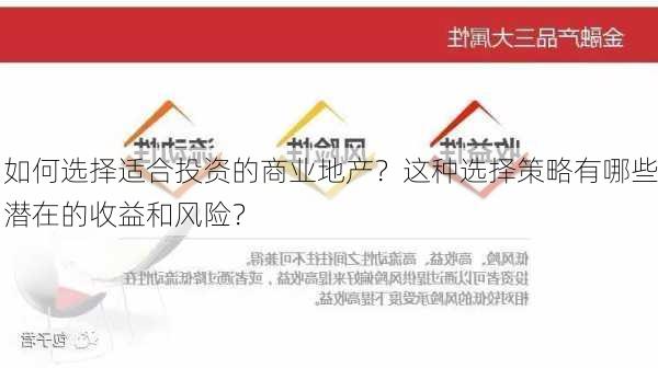 如何选择适合投资的商业地产？这种选择策略有哪些潜在的收益和风险？