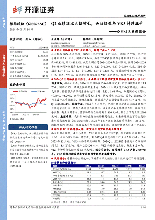 开源证券给予新乳业增持评级，公司信息更新报告：2024Q2收入承压，利润表现良好