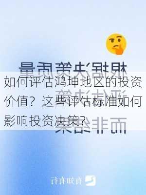 如何评估鸿坤地区的投资价值？这些评估标准如何影响投资决策？